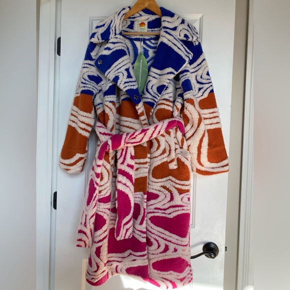 FARM Rio Fleece Multicolored Coat - Picture 2 of 8